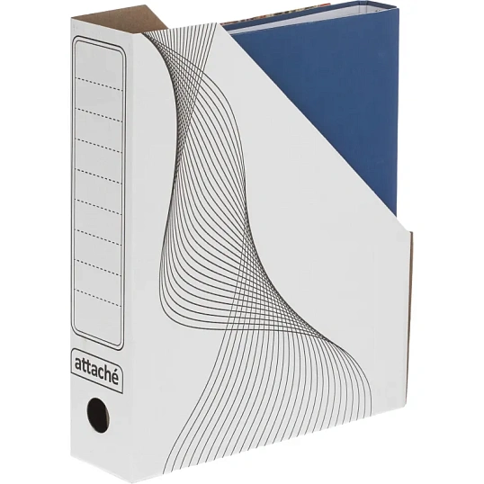 Лоток вертикальный Attache 75мм белый волны 2шт/уп (сборн) гофрокарт