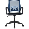 Кресло БР Комус Мебель EChair-396 сетка/ткань,синий/черный,пластик