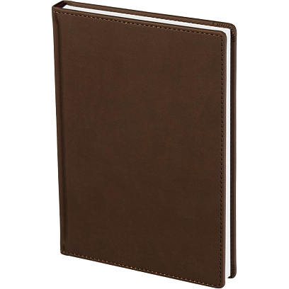 Ежедневник недатированный А5+, 136л, VELVET коричневый  3-115/03