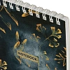 Блокнот Floral А6 60л, клетка, обл. мел.картон,спираль,синий