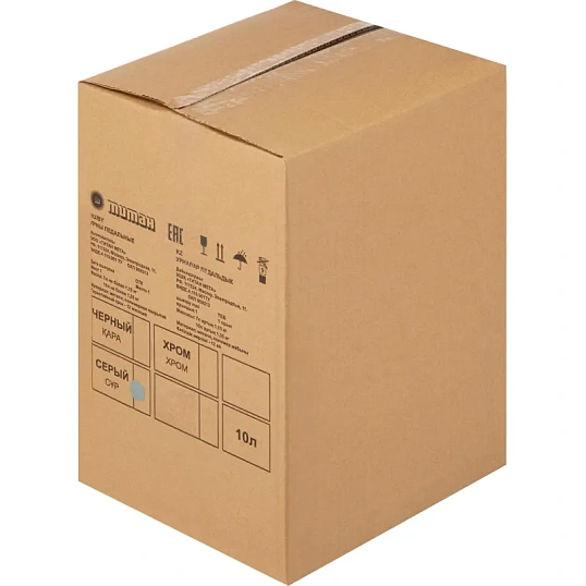 Ведро мусорное с педалью круглое 10 л серый металлик, 200 ммx310 мм