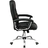 Кресло BN_Dt_EChair-550 TR рец.кожа черная, хром