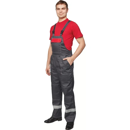 Костюм рабочий летний муж. л20-КПК сер/красн (р.56-58) 182-188 (Арсенал-СП)