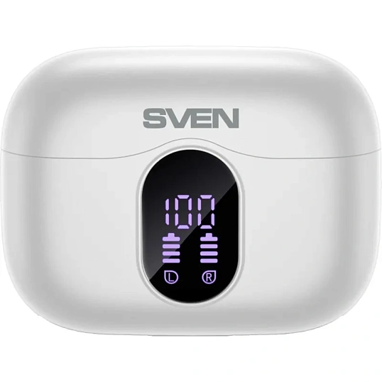 Наушники Sven E-310B, белый, Bluetooth, TWS, ANC, ENC