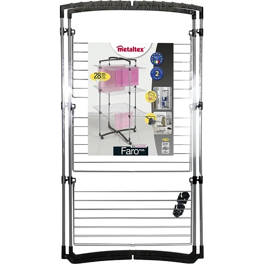 Сушилка METALTEX Faro для белья, 3-х уровн., 28 м, 69x64x134 см