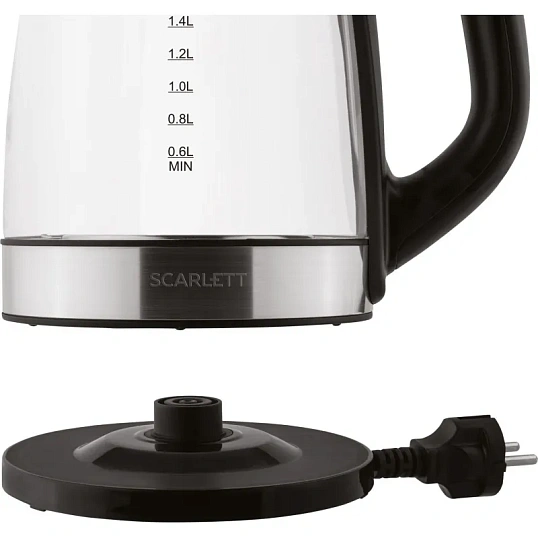 Чайник Scarlett SC - EK27G19, 2200 Вт 2,2л, стеклянный корпус