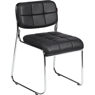 Стул BN_TQ_Стул Echair-803 VP к/з черный,без подл., хром