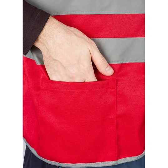 Жилет красный с СОП (р.L/48-50)