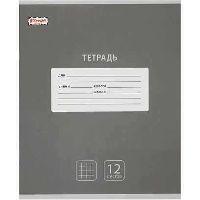 Тетрадь школьная А5, 12л клетка, Комус Класс Интенсив цвет Черный 10 шт/уп