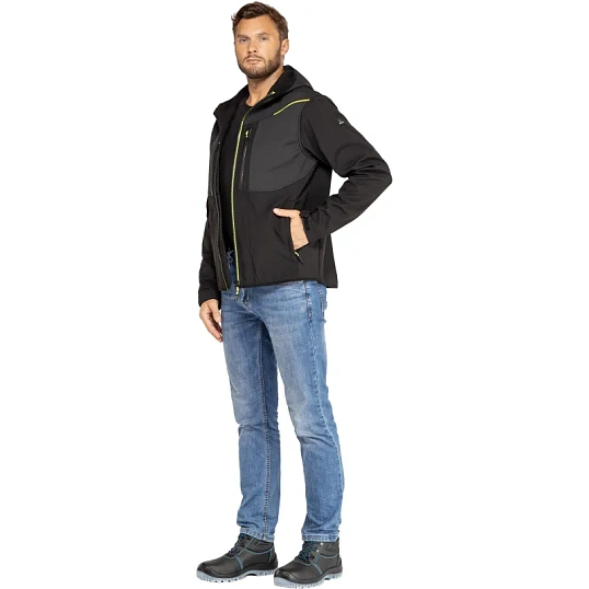 Куртка муж демисез. софтшел HORTEN2 черн/жел р.3XL(арт.HORT2NJ3X)