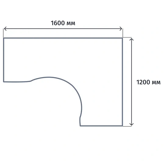 Стол RIVA правый А.СА-4 П белый Ш1600