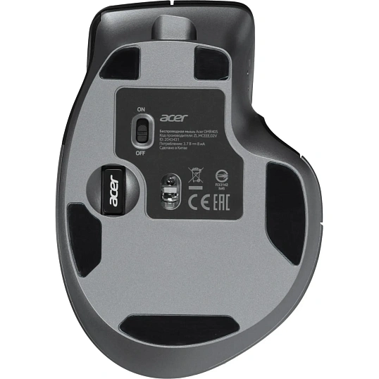 Мышь компьютерная Acer OMR405,черн,оптич,4800dpi,BT/Radio USB(ZL.MCEEE.02V)