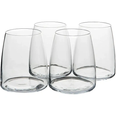 Набор стаканов ПИНО 495 мл, 4 шт  холодный срез