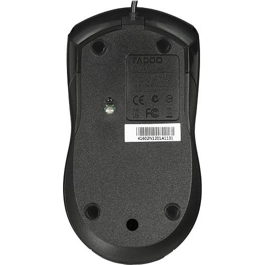Мышь компьютерная RAPOO проводная N1200, цвет - черный