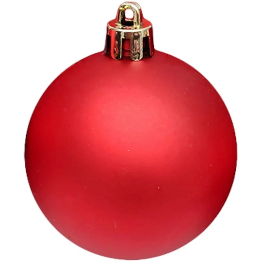 Набор шаров новогодних матовых елочных Красный бархат 6см(6шт) НУ-6949