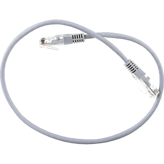 Патч-корд TWT TWT-45-45-0.5-GY UTP кат.5e, 0.5 м, серый
