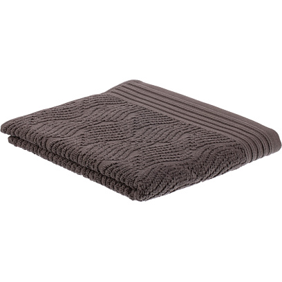 Полотенце махровое банное бордюр Жаккард 70х120 см ,500 г/м2, Антрацит