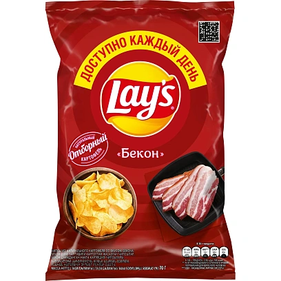 Чипсы Lays бекон, 70г