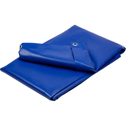 Тент ПВХ 500гр/м2 синий 3мx4м с люверсами_2305