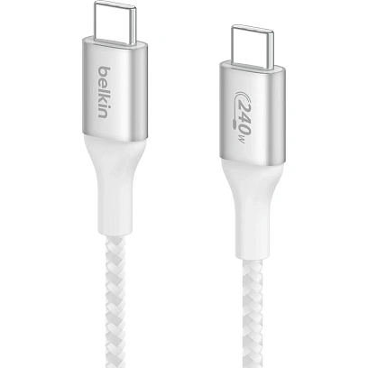Кабель Belkin (CAB015bt2MWH)BoostCh.240W USB-C to USB-C Braided 2м белый