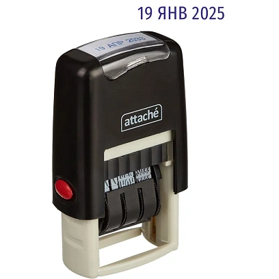 Датер автоматический мини Attache 3 мм месяц буквами 7810