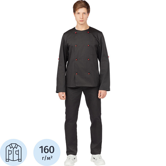 Китель Повара у23-КУ черный (р.48-50) р.170-176