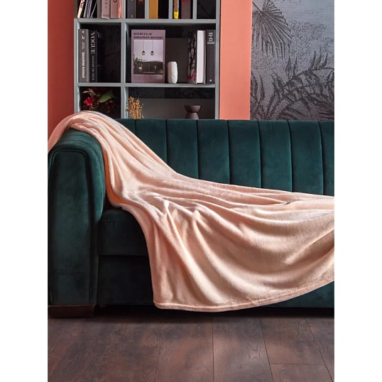 Плед микрофибра Luscan, бежевый 150x200