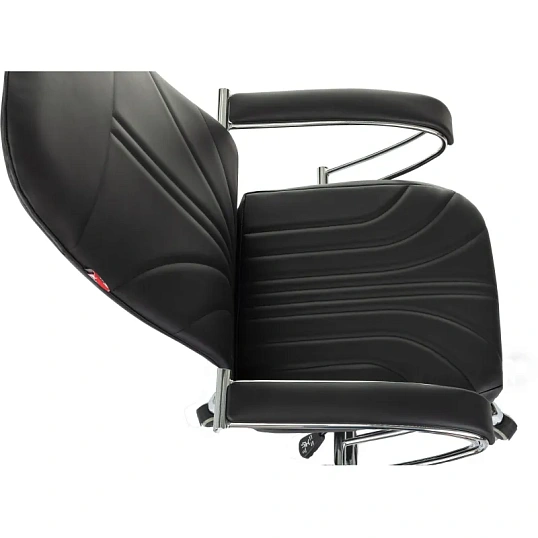 Кресло VB_EChair 655LT SL/TPU черный экокожа крестов. хром