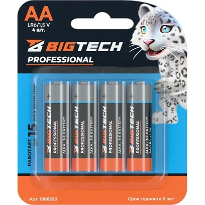 Батарейка BigTech Professional АA/LR6 бл/4шт
