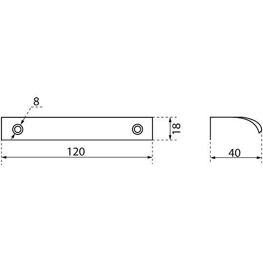 Ручка УЗК_профиль меб.StahlBuro A305-96(16671) SN матовый никель 2шт/уп
