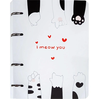 Тетрадь общая А5 120л клетка,кольца(смен.блок) Cats TSB5-120CT