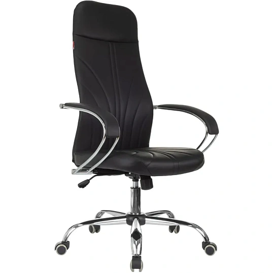 Кресло VB_EChair 655LT SL/TPU черный экокожа крестов. хром