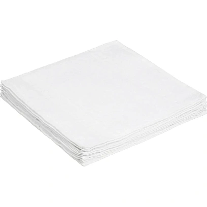 Набор полотенец махровых Luscan/бордюр 380г/м2, 30х30 белый, 10 шт/уп