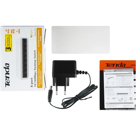 Коммутатор Tenda S108 100 Мбит/сек, 8 port