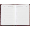 Ежедневник недатированный бордо, А6,100x150, 320стр, Agenda