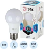 Лампа светодиодная Эра LED A60-11W-840-E27  4000k нейтр.бел. ст.колба