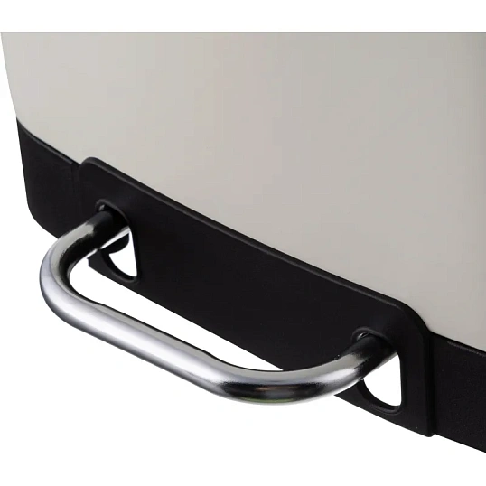 Ведро мусорное с педалью и доводчиком Luscan 6л,бежевое,прямоуг,металл