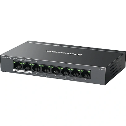 Коммутатор Mercusys MS108GP (L2) 8x1Гбит/с 7PoE+ 65W неуправляемый