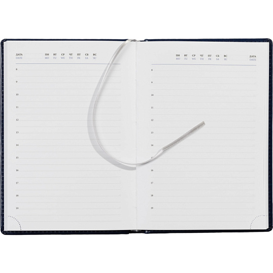 Ежедневник недатированный синий, А5, 148x218, 352стр, Agenda