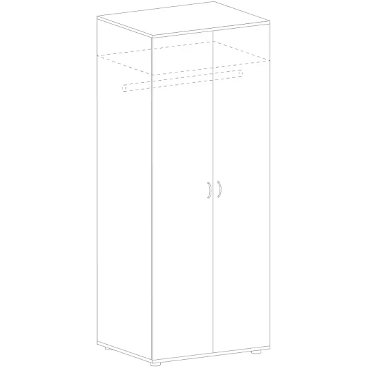 Гардероб IN Рондо глубокий Ш11/1 N6 ноче милано 804х600х2149