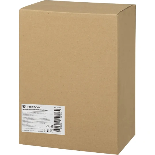 Удлинитель Topfort КГ 3х2,5 50м, на мет.катушке, с/з.,с/загл.,IP44