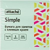 Стикеры Attache Simple куб 76х76, пастель 3 цвета 300 л