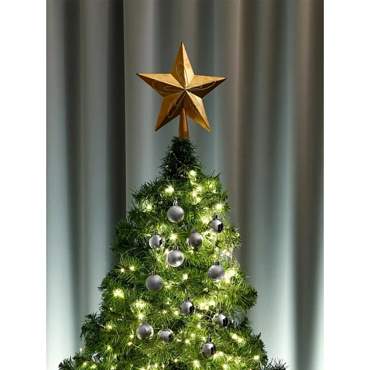 Набор шаров елочных 12 шт Чудеса, 4 см, серебряный с узором НУ-5623