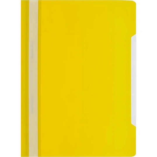 Скоросшиватель пластиковый A4 100/120, желтый, 10шт/уп