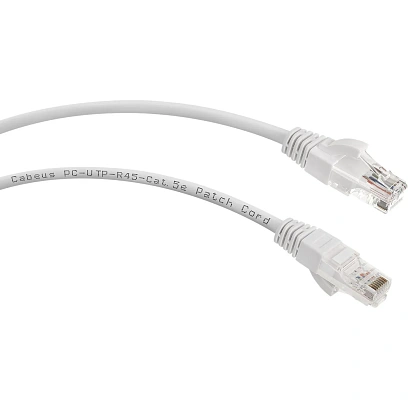 Патч-корд Cabeus PC-UTP-RJ45-CAT.5E-1.5M-WH белый