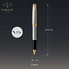 Роллер Parker Sonnet Stainless Steel GT 0,7мм, черный, подар.кор, 1931506