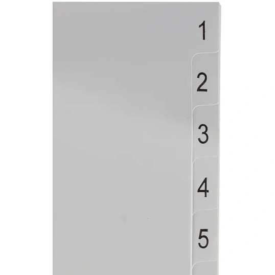 Разделитель листов 12л. цифровые пластик.Комус