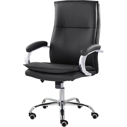 Кресло UP_EChair СН-701 Куба В хром ХДП Ср S-0401 (черный)