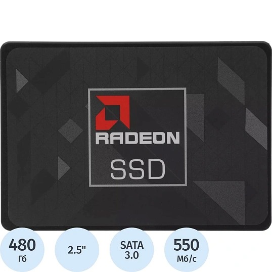 SSD накопитель AMD SATA-III 480GB R3SL0480G2 Radeon R3 2.5