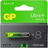 Батарейка GP Ultra+ Alkaline LR03 (ААА) 8шт/уп (GP24AUPA21-2CRB8)